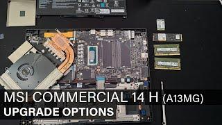 MSI Commercial 14 H A13MG - DISASSEMBLY AND UPGRADE OPTIONS