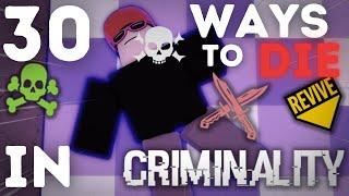 30 Ways To Die In Criminality | Roblox Criminality