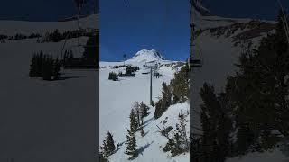 Riding the Cascade Express lift at Mt. Hood Meadows #ski area #mountains #winter