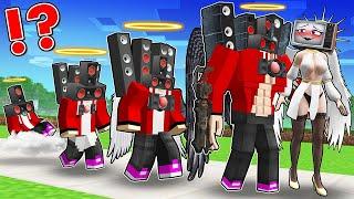 JJ ANGEL SPEAKER MAN Life Cycle! JJ EVOLUTION with TV WOMAN ANGEL in Minecraft - Maizen