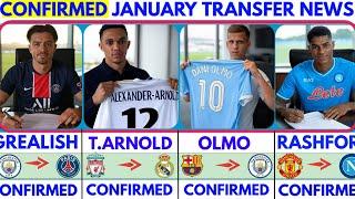 THE LATEST CONFIRMED TRANSFER NEWS AND RUMOURS WINTER TRANSFERS 2025|GREALISH,OLMO,ARNOLD,RASHFOR.