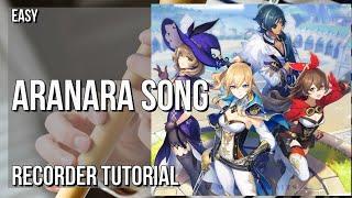 How to play Aranara Song (Genshin Impact) by Yu Peng Chen on Recorder (Tutorial)