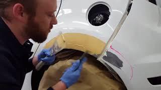 Car repair (putty sanding method)