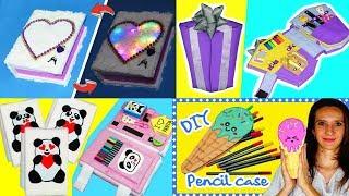 7 DIY Crafts - How to make pencil case + organizer DIY - Organizer + pencil case