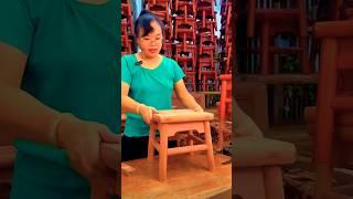 Master Craftsman Assembles Traditional Wood Joinery Stool — No Screws, Just Skill!