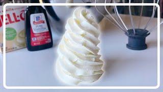 Stable Whipped Cream Frosting | No Cream of Tartar!