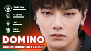 Stray Kids - DOMINO (Line Distribution + Lyrics Karaoke) PATREON REQUESTED