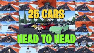 Mathematically Finding the BEST CAR in Jailbreak! - 25 Car Comparison (Roblox)