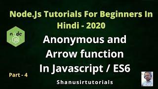 Javascript - Anonymous and Arrow function