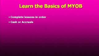 MYOB Training - Learn MYOB Basics for Free. 00 Introduction