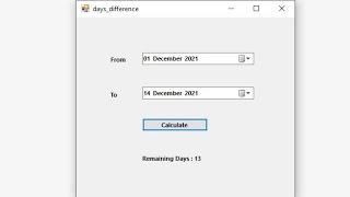 Calculate the days Difference between two Datetimepicker in Vb.net