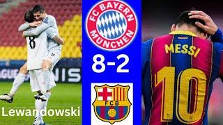 Messi bad day moment:  Bayern Munich destroy Barcelona 8-2. Year 2020 in COVID-19