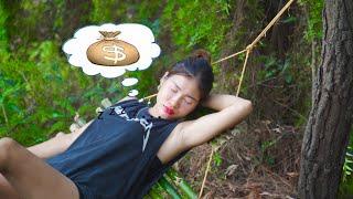 Survival Skills In The Forest Alone With Julia || Survival Camping Food