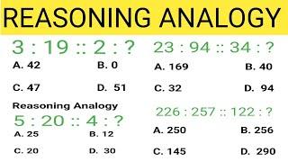 Reasoning number analogy question SSC, CGL, CHSL, UP POLICE,  MTS, Banking, Railway & all Govt Exams