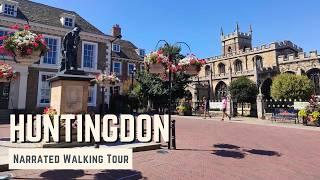 HUNTINGDON, Cambridgeshire | 4K Narrated Walking Tour | Let's Walk 2024