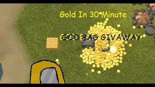 Booga Booga 30 min of farming gold and god bag giveaway!!