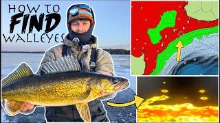 SIMPLE Way to Find a TON of Walleyes ICE FISHING!