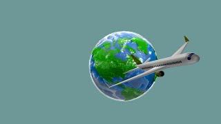 Flying around the world (3D plane and planet modelling and animation)