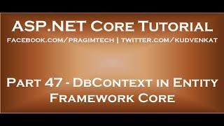 DbContext in entity framework core