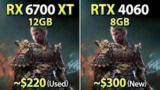 RX 4060 vs RX 6700 XT - Test in 11 Games + DLSS 3 & FSR 3.1 Frame Generation