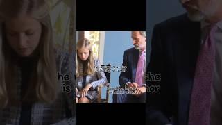 Queen Letizia staring princess leonor #princessleonor#kingfelipe #queenletiziaofspain#lenorsofia