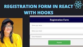 Create Registration Form in React JS in Hindi | React Simple Project For Beginners #2022