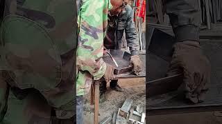 The welding process of the charcoal grill- Good tools and machinery make work easy