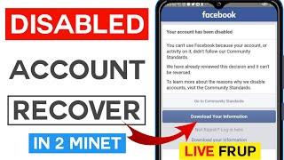 how to recover disabled facebook account | your account has been disabled