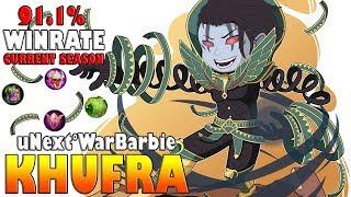 Khufra 91.1% Winrate Current Season | uNext°WarBarbie | Top 1 Global | Mobile Legends