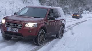 UK Snow: Cars slipping and sliding in Gloucestershire