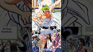 Zoro vs Warlords || #whoisstrongest #zoro #mihawk #law #onepiece #shorts