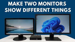 How To Make Two Monitors Show Different Things |  Dual Monitor Setup