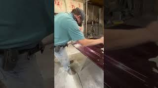 Final buff on the show car hood