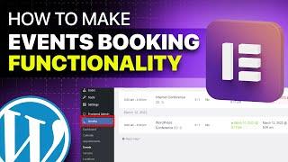 How to make events booking functionality in elementor | amellia | wordpress Tutorial