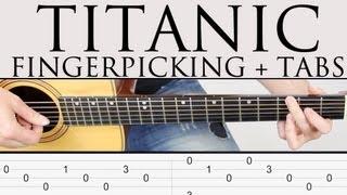 Como tocar Titanic en guitarra facil tutorial punteo Fingerpicking y TAB Fácil ! paso a paso!