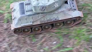 HL T34-85/convert Tamiya electro. SUspenion test off road