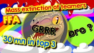 Agario // Fear the FFA // Dominating for 30mn with the Raptor skin // Mass extinction of teamers