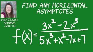 Find any Horizontal Asymptotes of a Rational Function