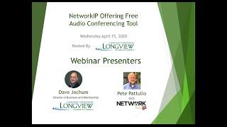 Webinar - NetworkIP Offering Free Audio Conferencing Tool