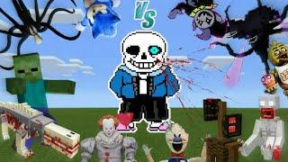 Sans Best Battles Compilation | Minecraft (AWESOME!)