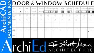 Archicad tutorial House Detailing - door & window schedule