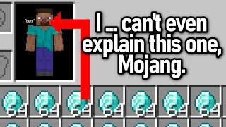 Mojang casually giving us infinite diamonds with weird eating dupe.