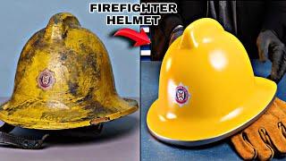 Restoration of old Firefighter Helmet...!mr williams