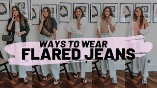 HOW TO STYLE FLARED JEANS : 5 Spring Outfit Ideas / Sinead Crowe