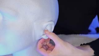 ASMR Outer Ear Cleaning & Scratching for Falling Asleep (No Talking)  SR3D dummy head