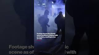 Tear gas & chaos: Portland ICE protest erupts in violent clash with riot police #shorts