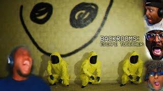 This MULTIPLAYER BACKROOMS Game Had Us STRESSED TF OUT!! | Backrooms: Escape Together