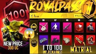 A1 Royal Pass 1 To 100 RP Rewards | 4 Vehicle Skins | OLD RP System | PUBGM