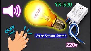 220V Voice Sensor Switch Indoor Intelligent Auto On Off Lights Switch Detector BDM