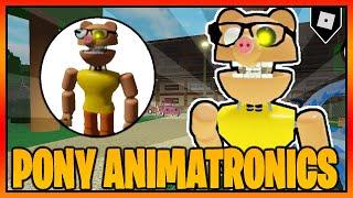 How to get the "PONY ANIMATRONICS" BADGE + SKIN/MORPH in ROLEPLAY CITY (PIGGY BOOK 2 RP) || Roblox